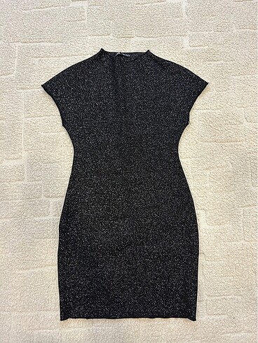 Zara Mini Triko Elbise - Görsel 6