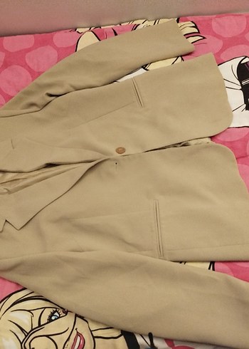 Düğmeli Bej Erkek Pantolon - Görsel 3