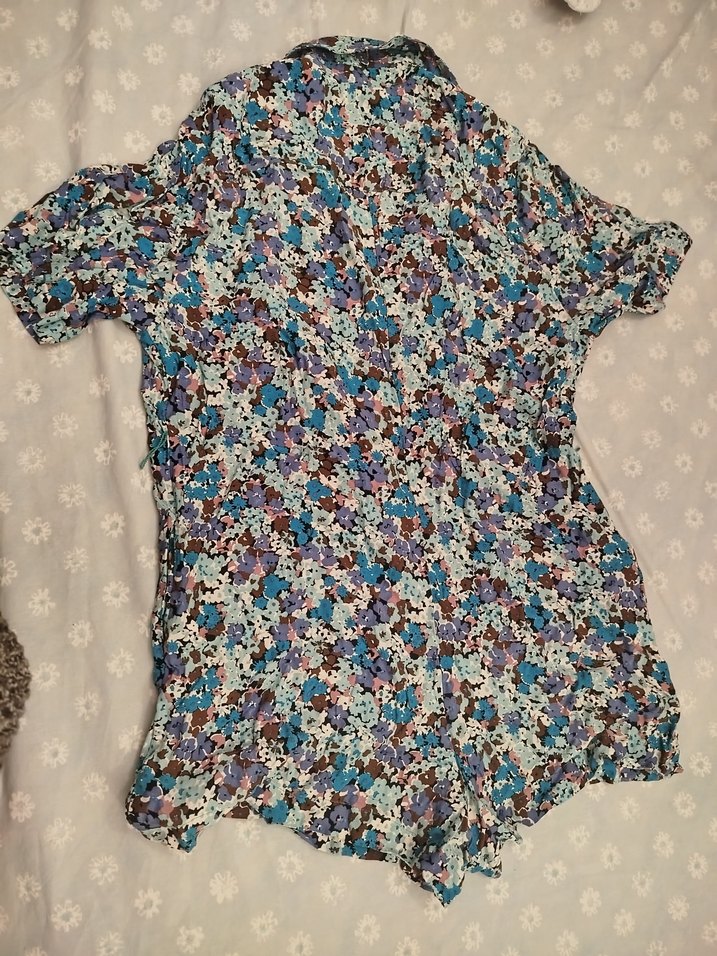 Bohem Çok Renkli Düğmeli Kısa Kollu - Görsel 5