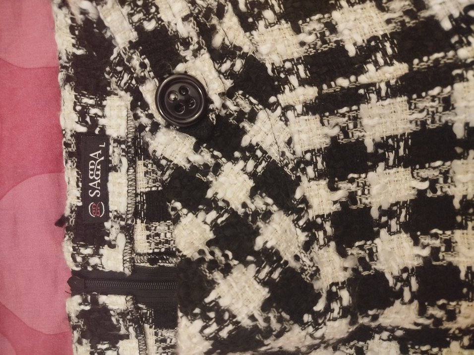 Pileli Siyah Beyaz Mini Etek - Görsel 4