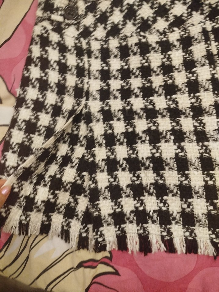 Pileli Siyah Beyaz Mini Etek - Görsel 2