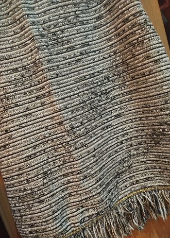 Gri Bohem Örgü Midi Elbise - Görsel 4