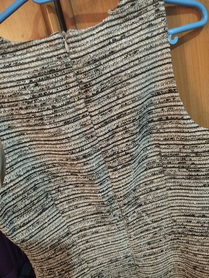 Gri Bohem Örgü Midi Elbise - Görsel 3