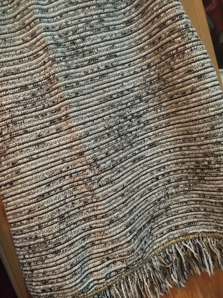 Gri Bohem Örgü Midi Elbise - Görsel 4