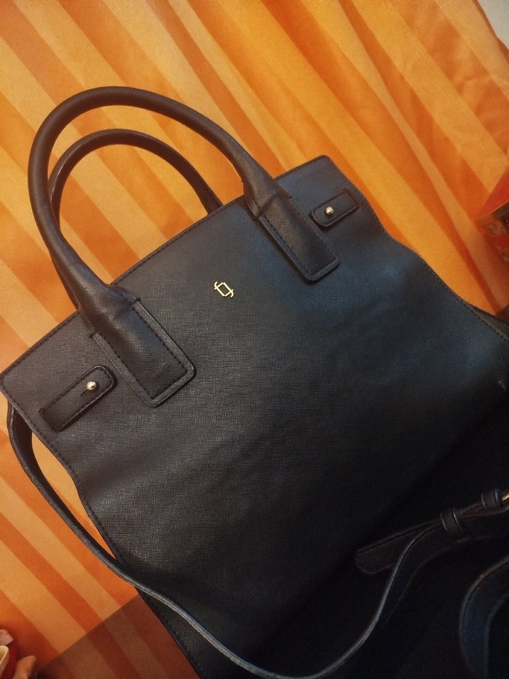 Klasik Siyah Deri Kadın Çanta - Görsel 2