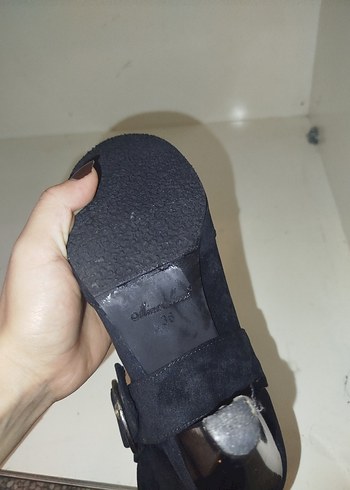 Siyah Süet Tokalı Topuklu Kadın Bot - Görsel 4