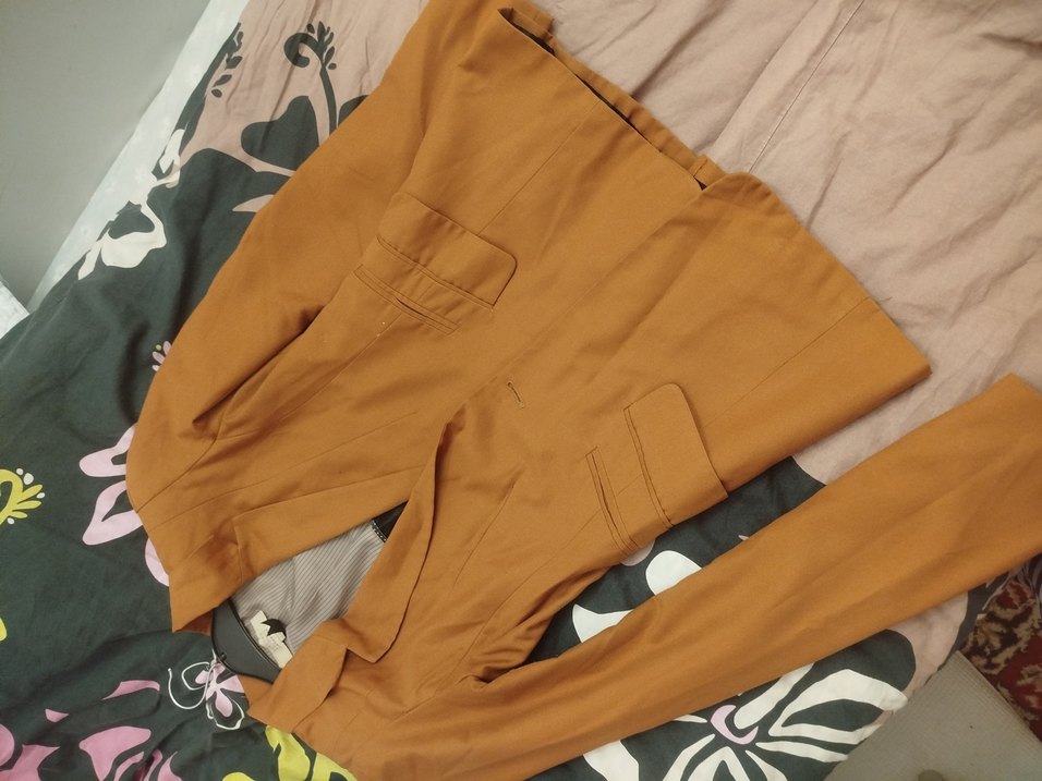 Düğmeli Kahverengi Süet Kadın Blazer - Görsel 2