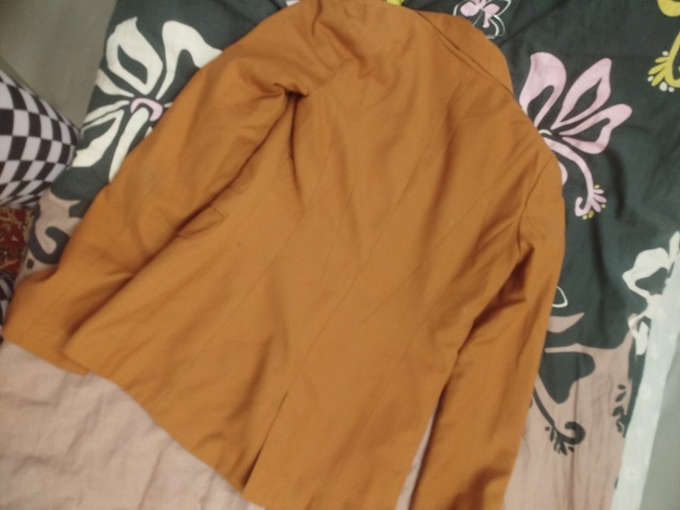 Düğmeli Kahverengi Süet Kadın Blazer - Görsel 5