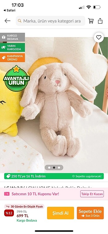 LC Waikiki LCW HOME OYUNCAK TAVŞAN