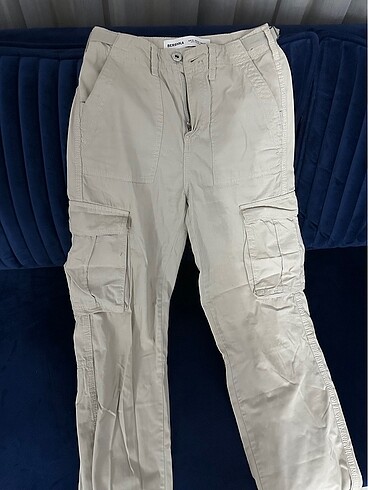 Bershka kargo pantolon bej rengi