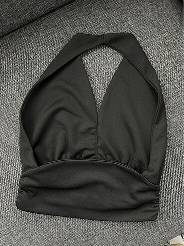 xs Beden Siyah crop üst