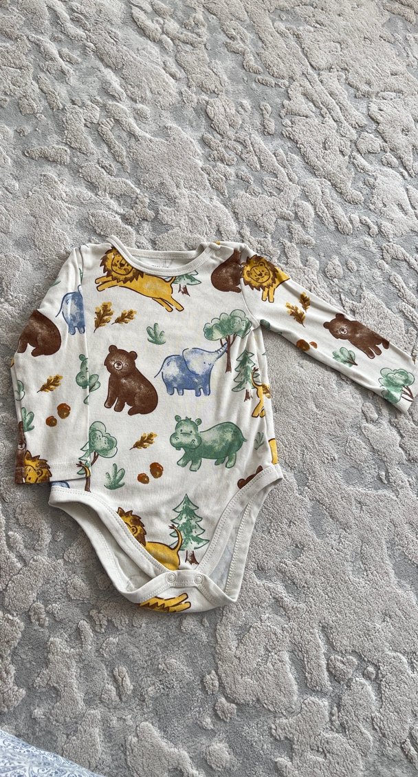 Bebek desenli çıtçıtlı body - Görsel 2