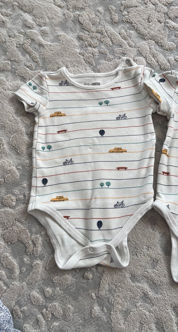 Erkek Bebek Kısa Kollu Pamuklu Çıtçıtlı Body - Görsel 2