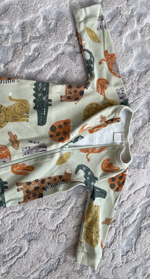 Fermuarlı Baskılı Erkek Bebek Tulum - Görsel 2