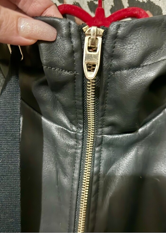 Suni Deri Ceket - Görsel 5