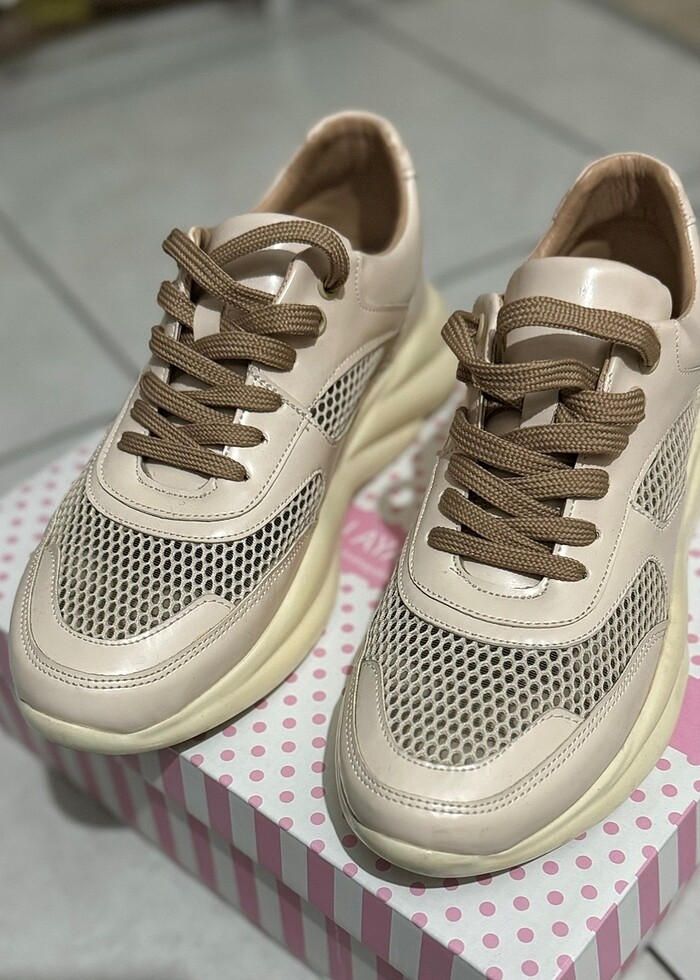 Gerçek deri kadın spor ayakkabı - Görsel 3