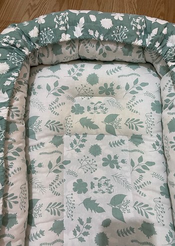 Pastel Yeşil Desenli Bebek Reflü Yatağı - Görsel 3