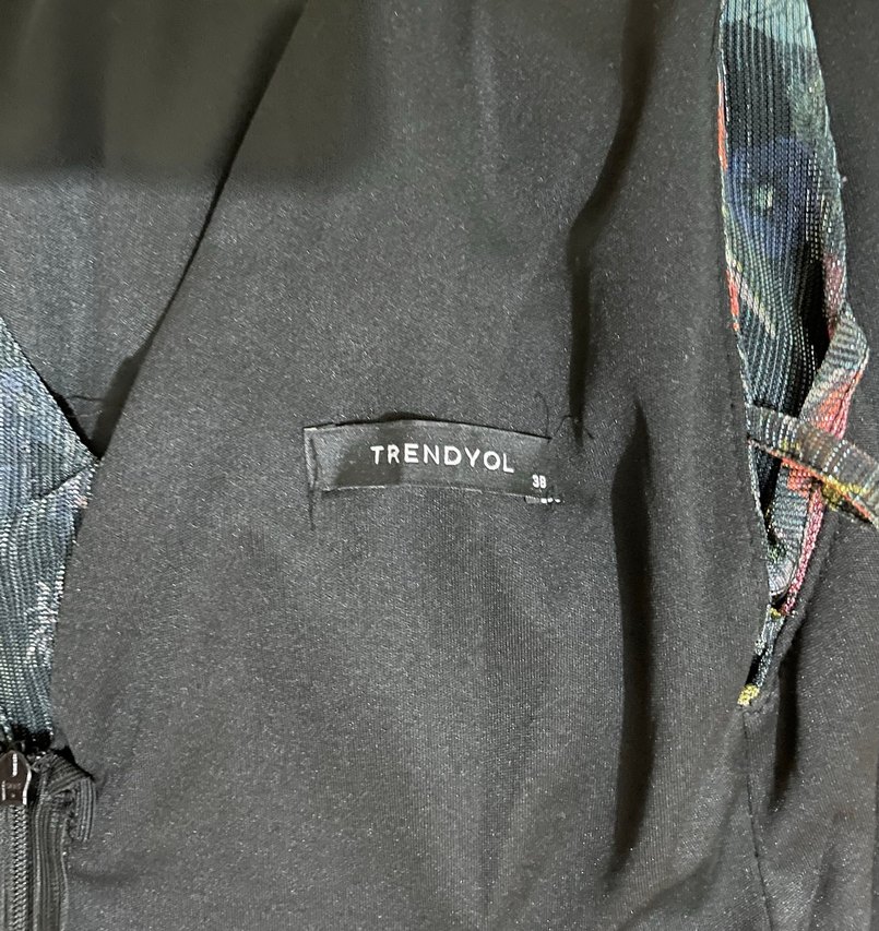 Askılı Çiçek Desenli Uzun Şifon Elbise - Görsel 5