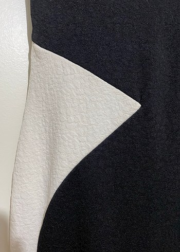 Siyah Beyaz Uzun Elbise - Görsel 2