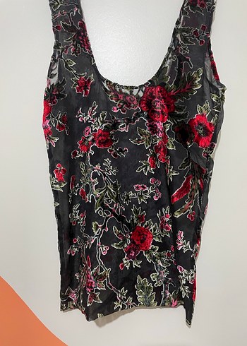 Çiçek Desenli Tül Çanta - Görsel 2