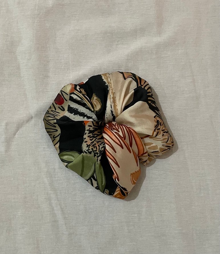 Bohem Çok Renkli Saten Lastik Toka - Görsel 4