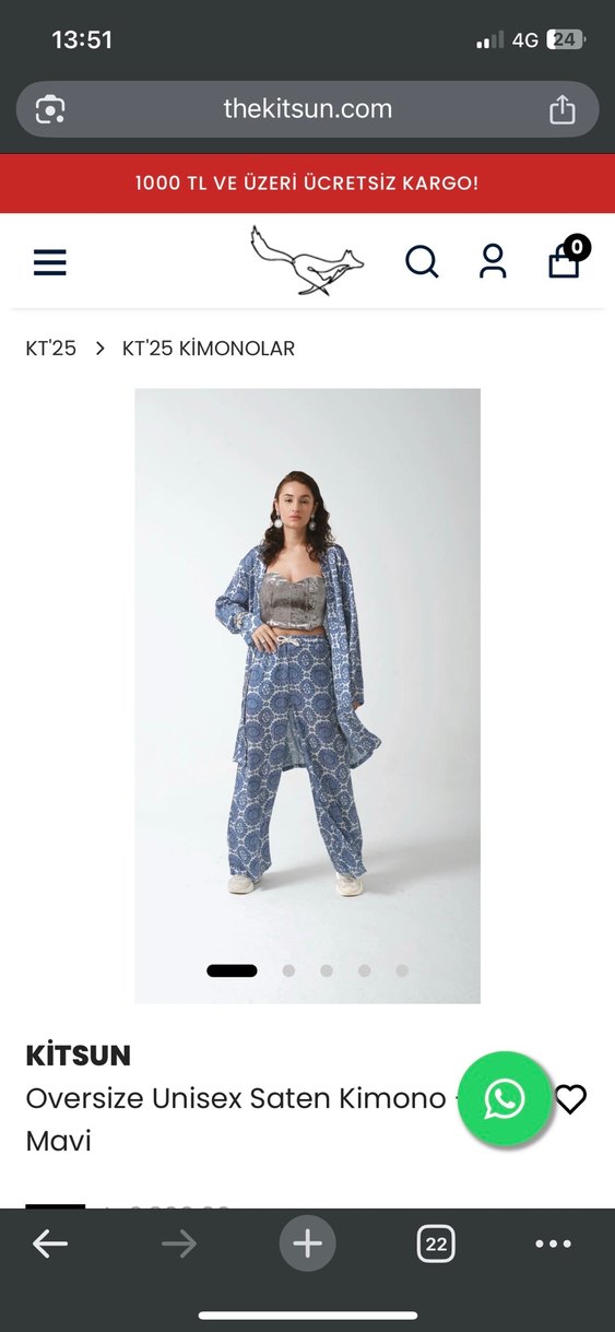 Mavi Kadın Saten Pantolon - Görsel 2