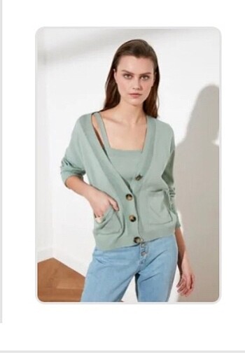 crop hırka takım