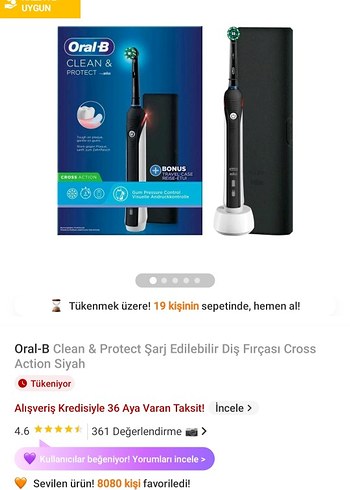  Beden Beyaz Elektrikli Diş Fırçası