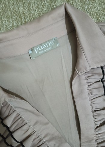 Pembe Pilili Kısa Kollu Ofis Elbisesi - Görsel 3