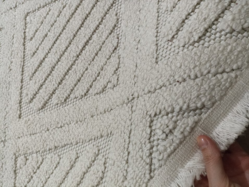 Beyaz Modern Halı İskandinav tarzı - Görsel 4