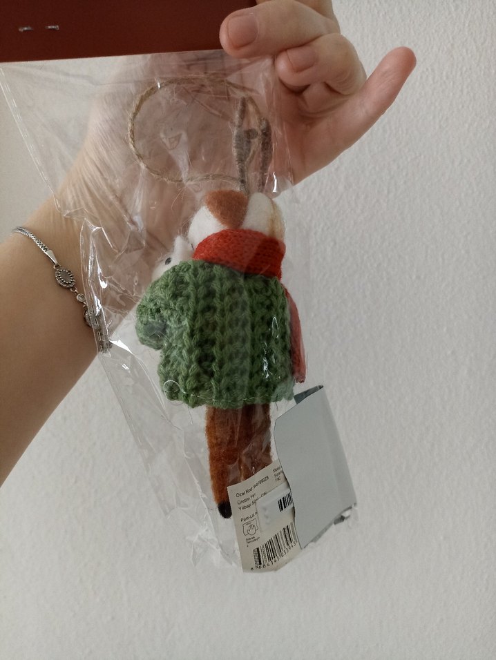 Renkli Yılbaşı Geyik Peluş ağaç süsü - Görsel 4