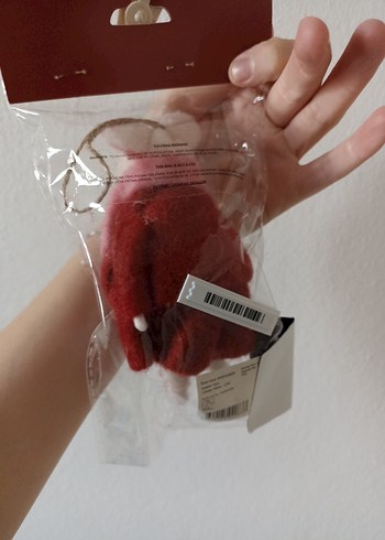 Kırmızı Elbise Giyen Peluş Fare Süs - Görsel 4