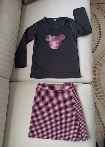 Kız Çocuk Pembe Desenli takım - Görsel 2