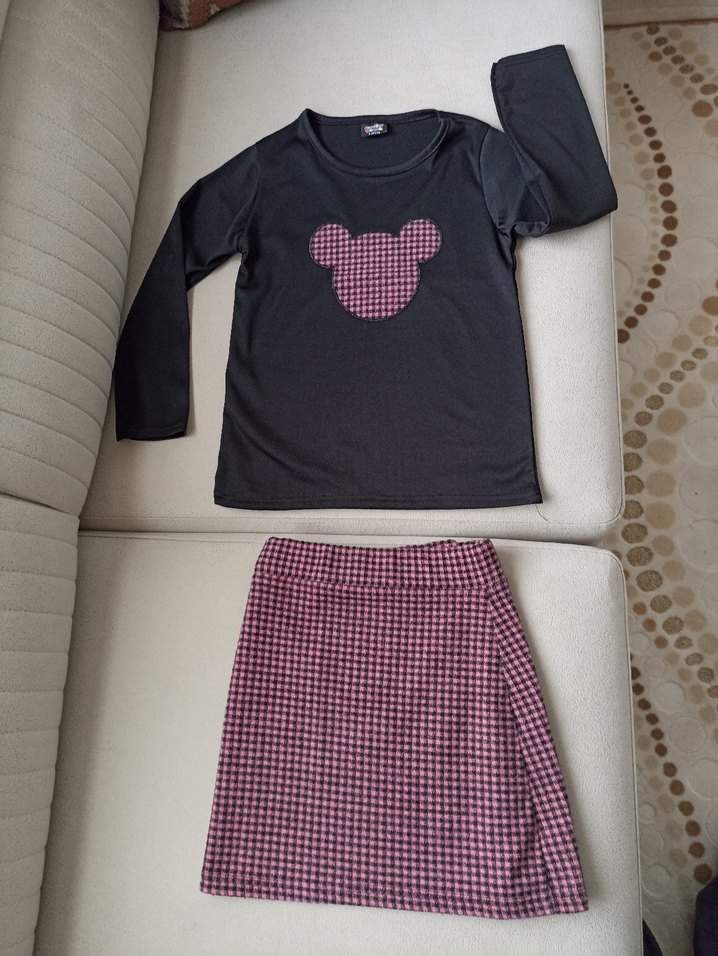 Kız Çocuk Pembe Desenli takım - Görsel 2