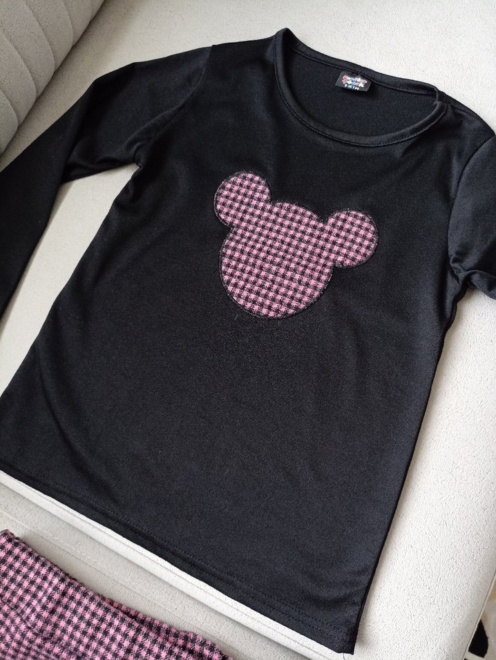 Kız Çocuk Pembe Desenli takım - Görsel 4