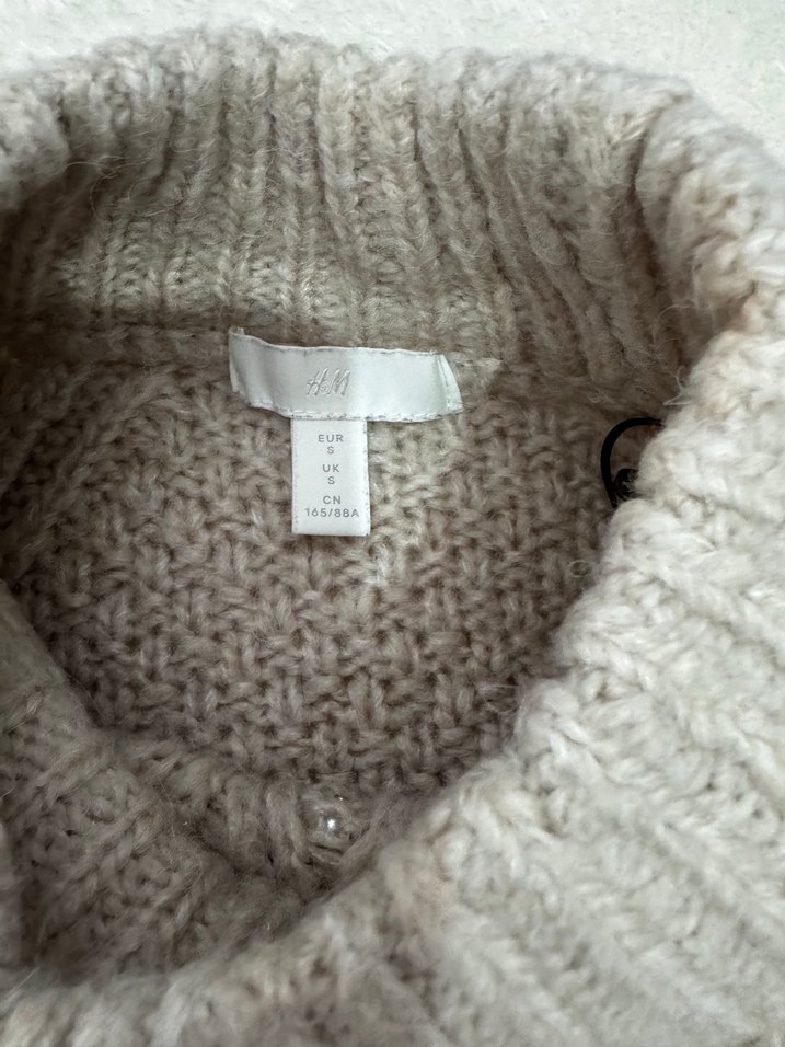 Krem İşlemeli Bohem Kadın Kazak - Görsel 3