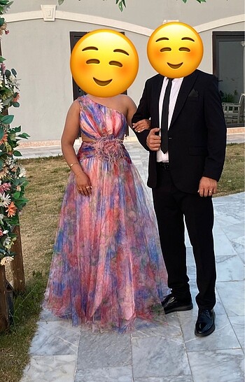 Tül abiye elbise