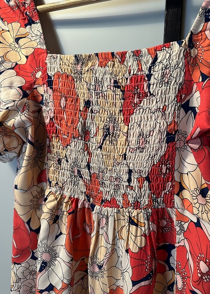 Çiçekli Orta Boy Elbise - Görsel 5