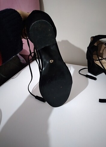 40 Beden siyah Renk Siyah sandalet topuklu ayakkabı 