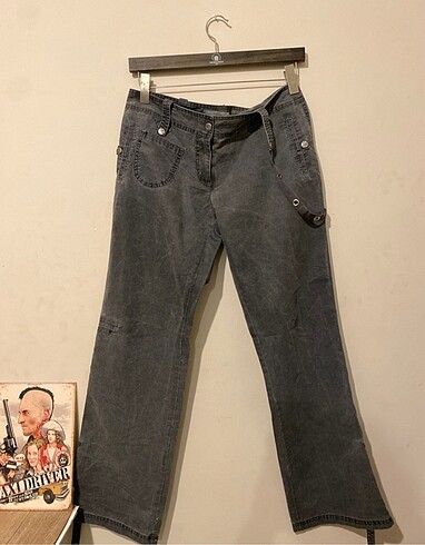 Vintage Unisex Gri Pantolon