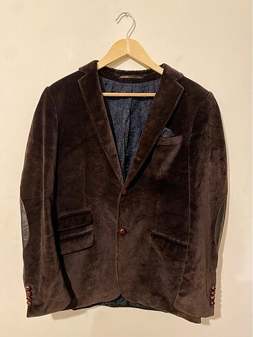 Vintage Erkek Kahverengi Blazer