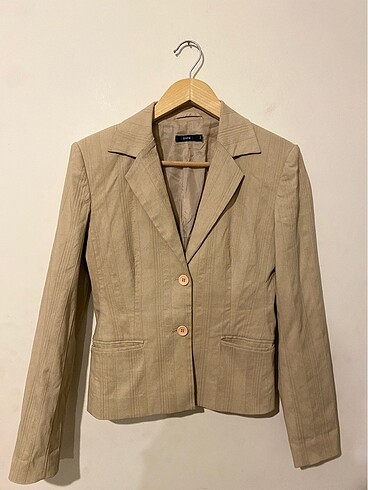 Vintage Kadın Bej Blazer