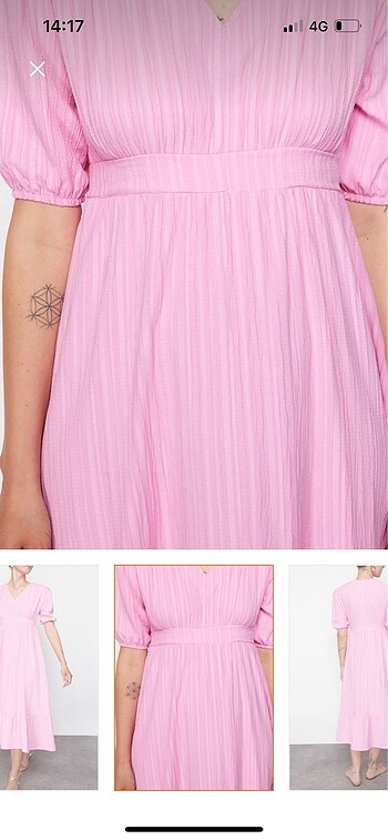 Pembe elbise