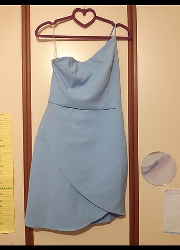 BEBEK MAVİSİ GECE ELBİSESİ - Görsel 3