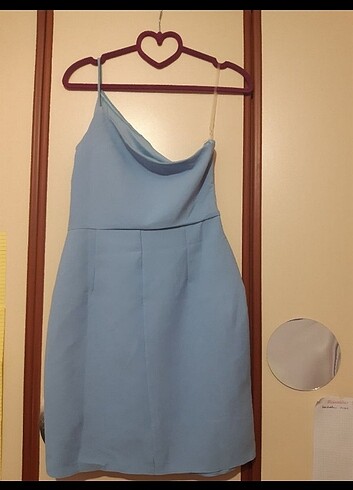 BEBEK MAVİSİ GECE ELBİSESİ - Görsel 4