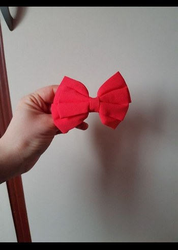 Kırmızı Sentetik Kumaş Fiyonk - Görsel 2