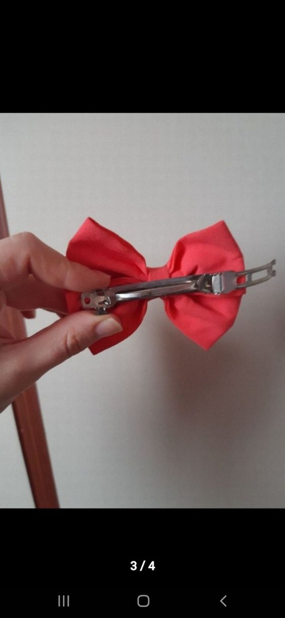 Kırmızı Sentetik Kumaş Fiyonk - Görsel 3