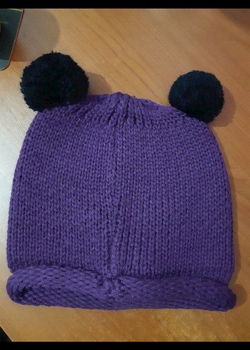 Mor  Örme Çocuk Bere - Görsel 2