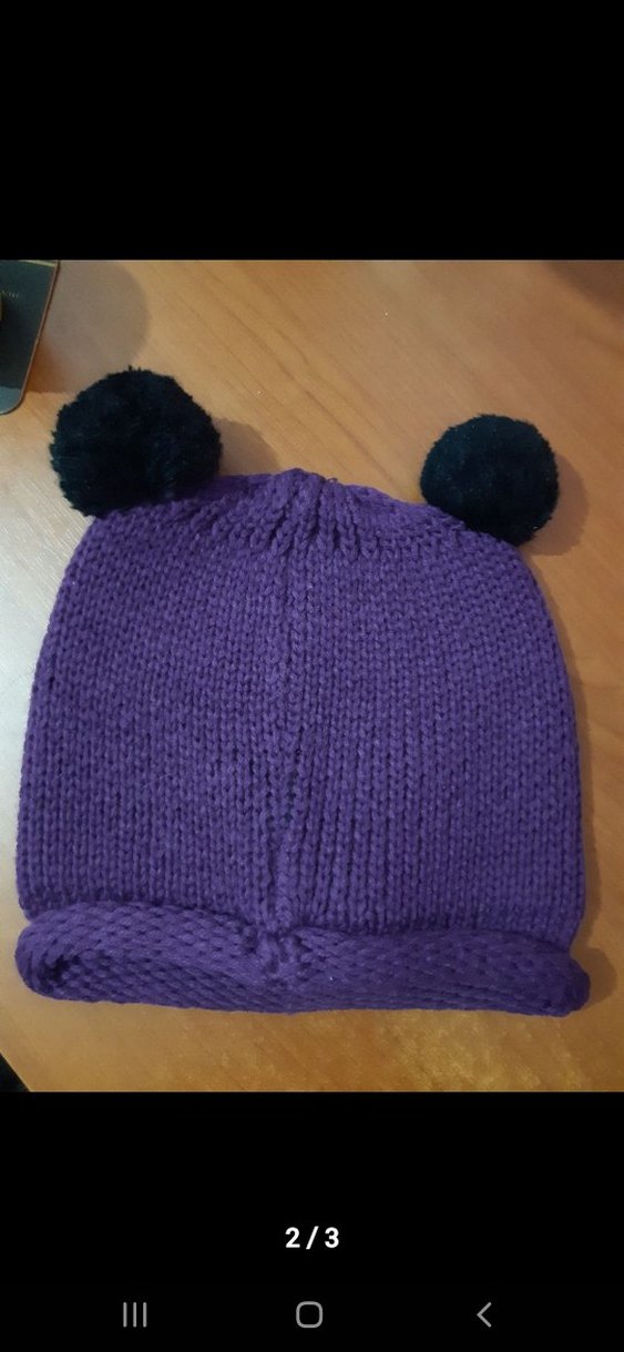 Mor  Örme Çocuk Bere - Görsel 2