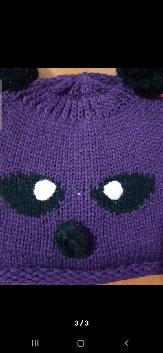 Mor  Örme Çocuk Bere - Görsel 3